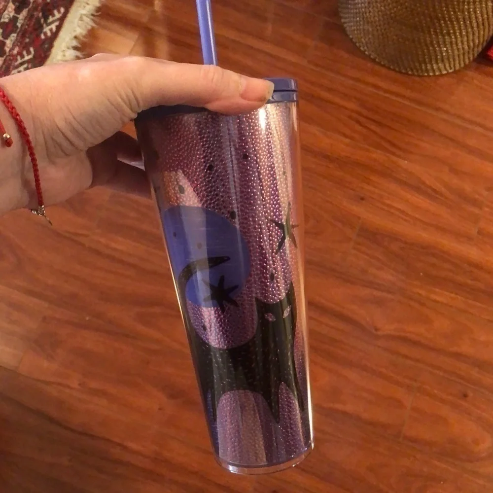 NWT Black Cat Purple Starbucks Tumbler